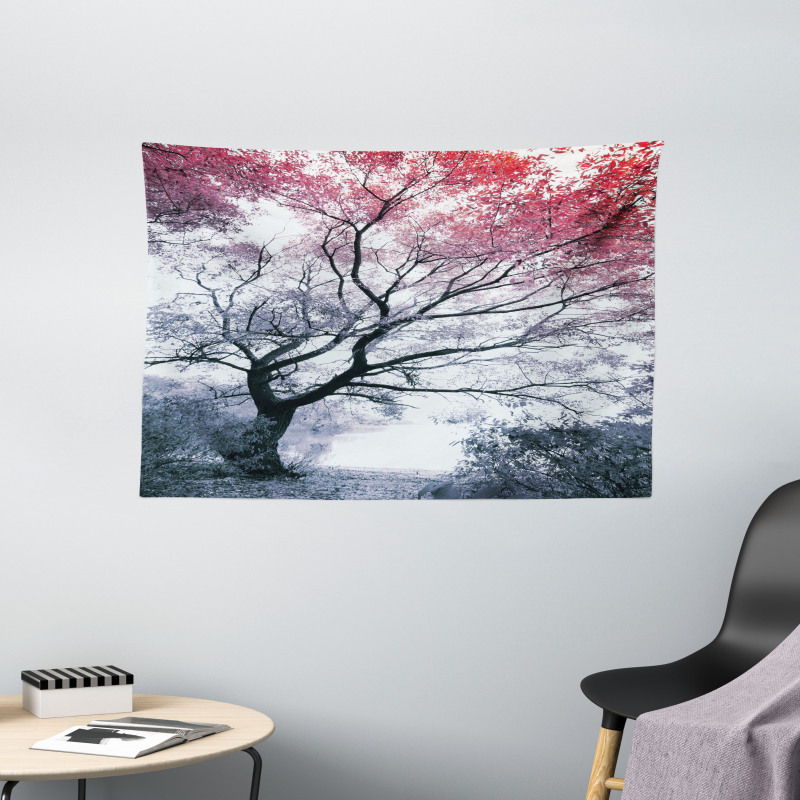 Abstract Colorful Dramatic Wide Tapestry