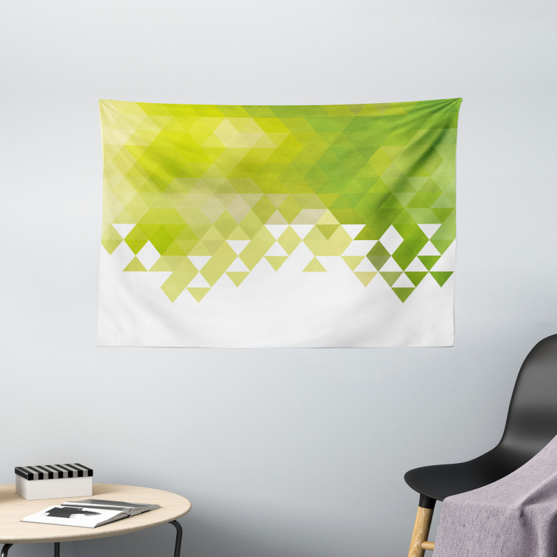 Triangular Abstract Pattern Wide Tapestry