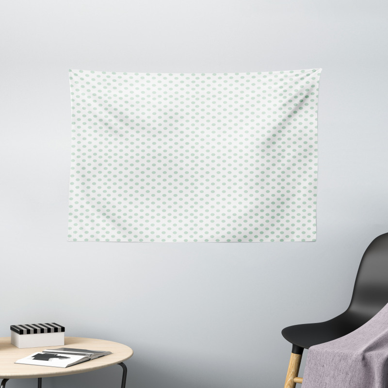 Pastel Polka Dots Baby Wide Tapestry