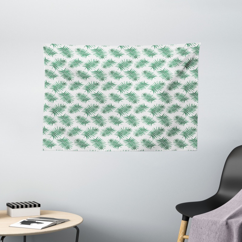 Watercolor Tropical Palm Wide Tapestry