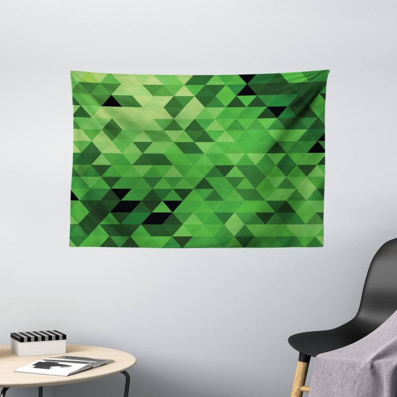 Triangles Abstract Mosaic Wide Tapestry