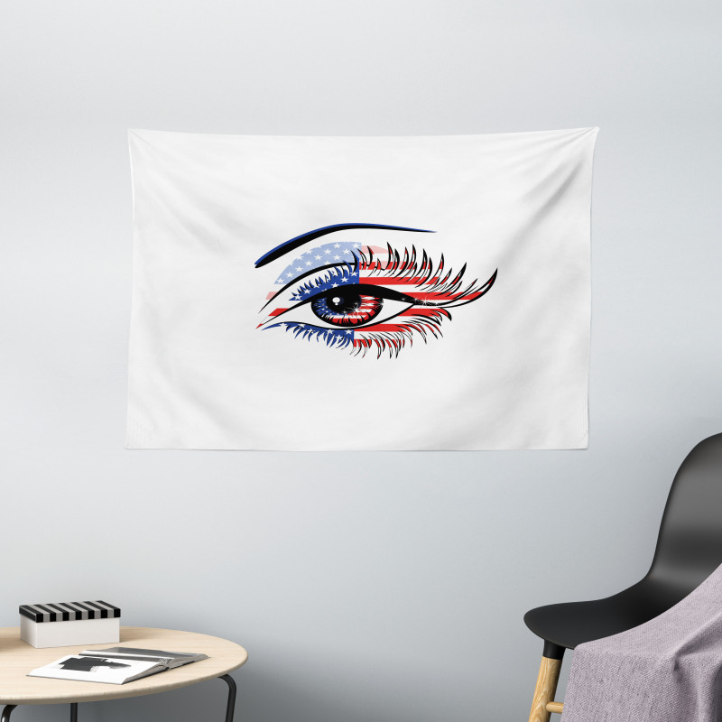 USA Flag Female Eye Wide Tapestry