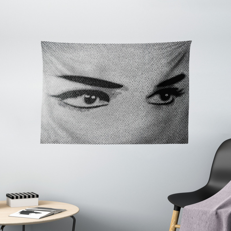 Dramatic Woman Look Wide Tapestry