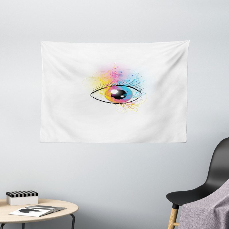 Spring Inspired Floral Wide Tapestry