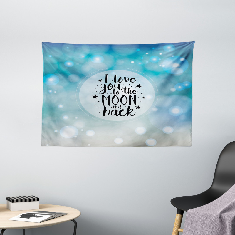 Stars Typography Dreamy Wide Tapestry