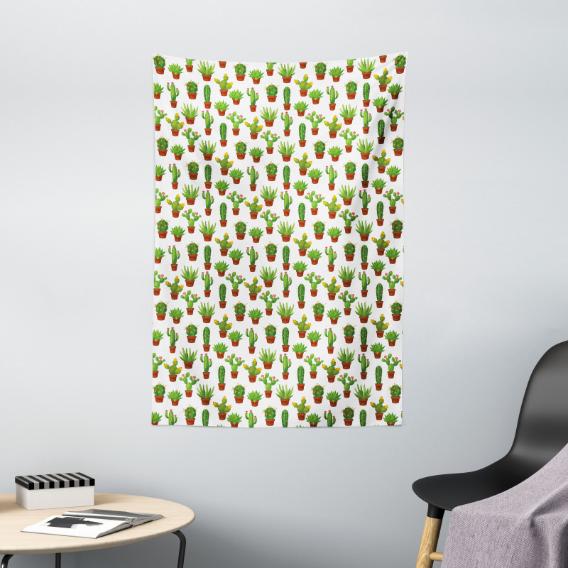 Floral Pattern Vases Tapestry