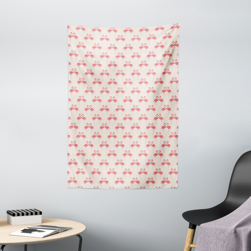 Retro Dots Tropic Bird Tapestry