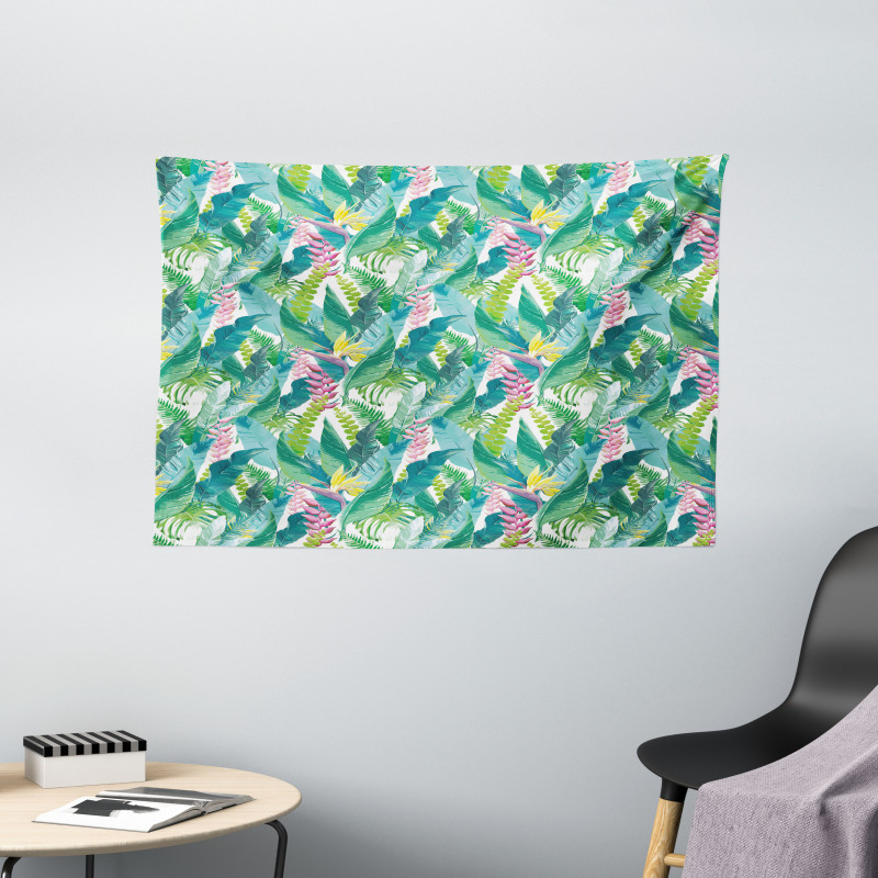 Exotic Jungle Hawaii Wide Tapestry