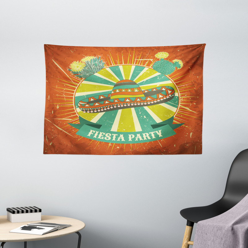 Latin America Sombrero Wide Tapestry