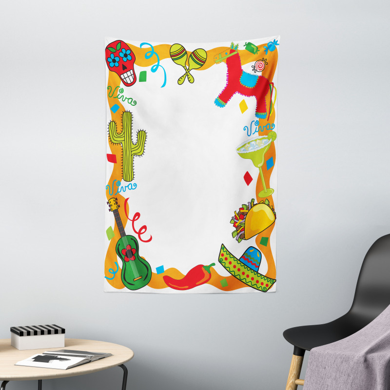 Cartoon Party Items Tapestry