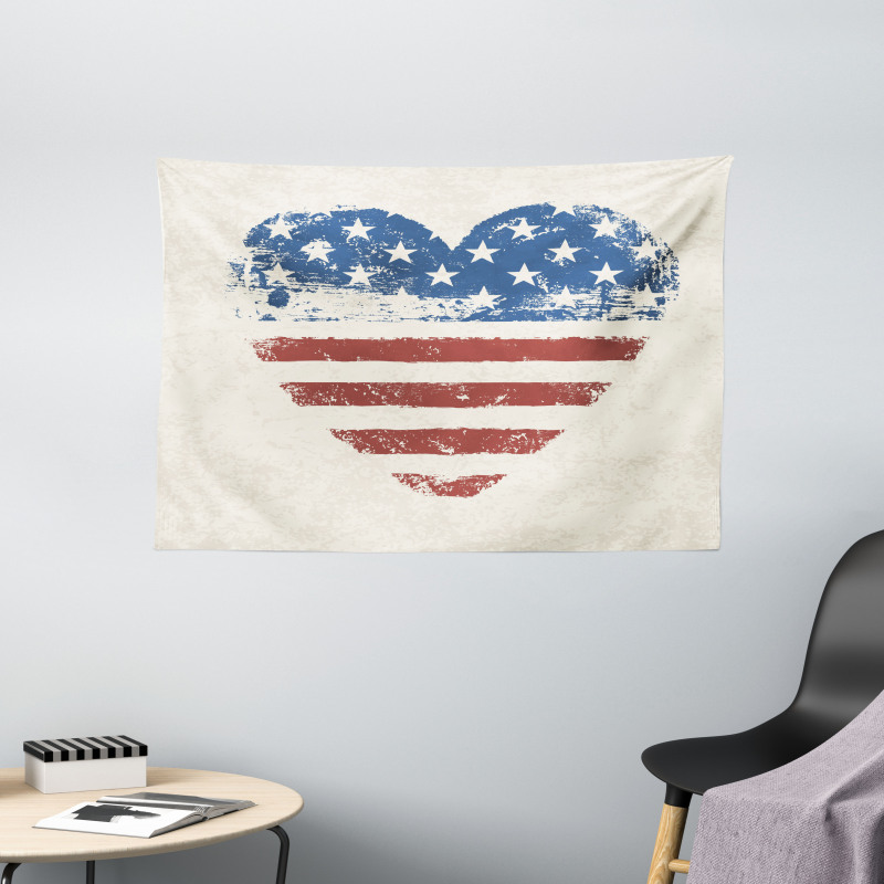 Patriotic Flag USA Wide Tapestry