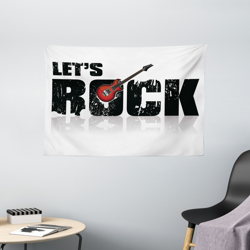Let's Rock Grunge Fun Wide Tapestry