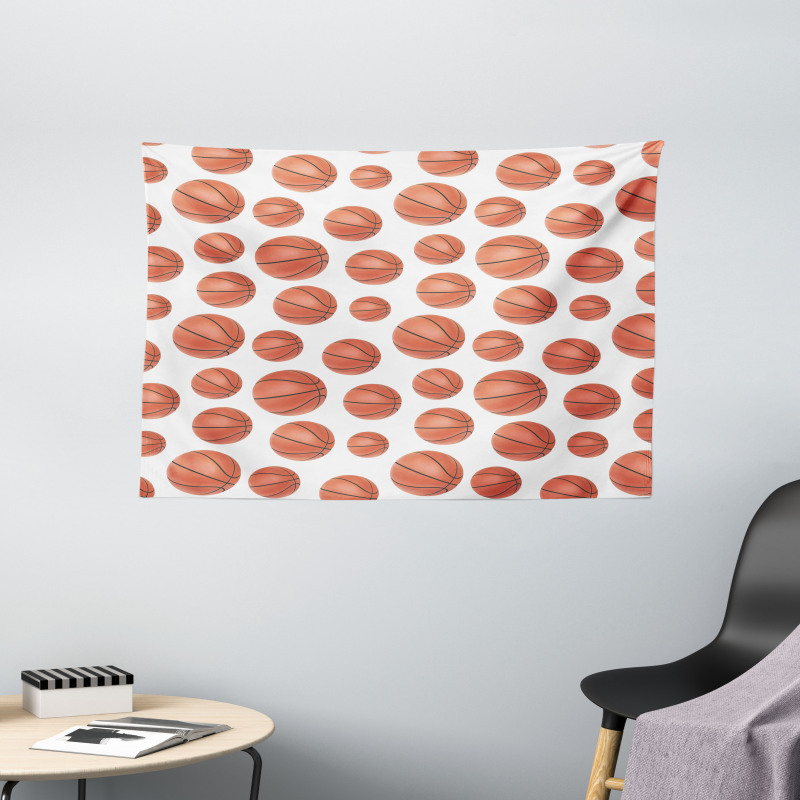 Realistic Style Ball Wide Tapestry