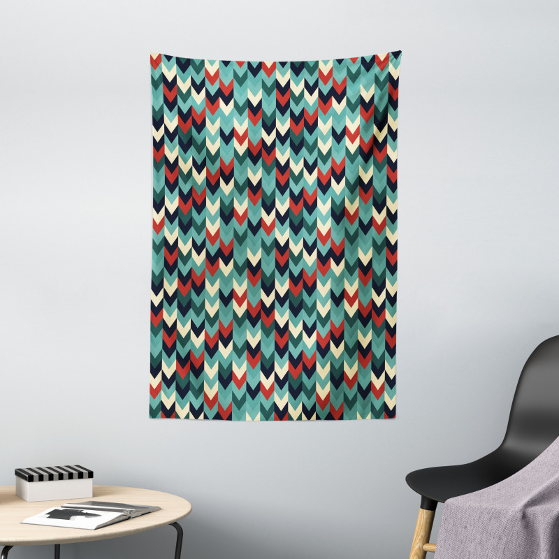 Chevron Herringbone Retro Tapestry