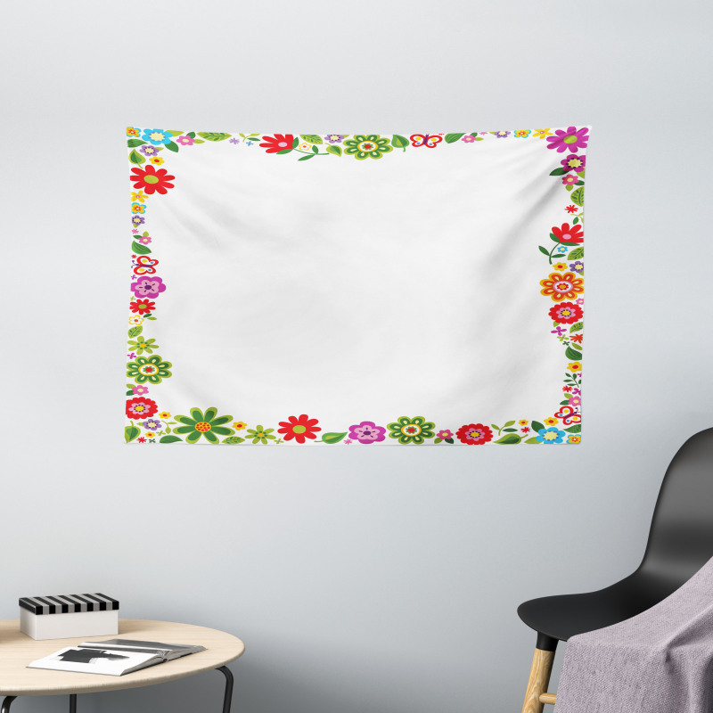 Fantasy Garden Joy Wide Tapestry