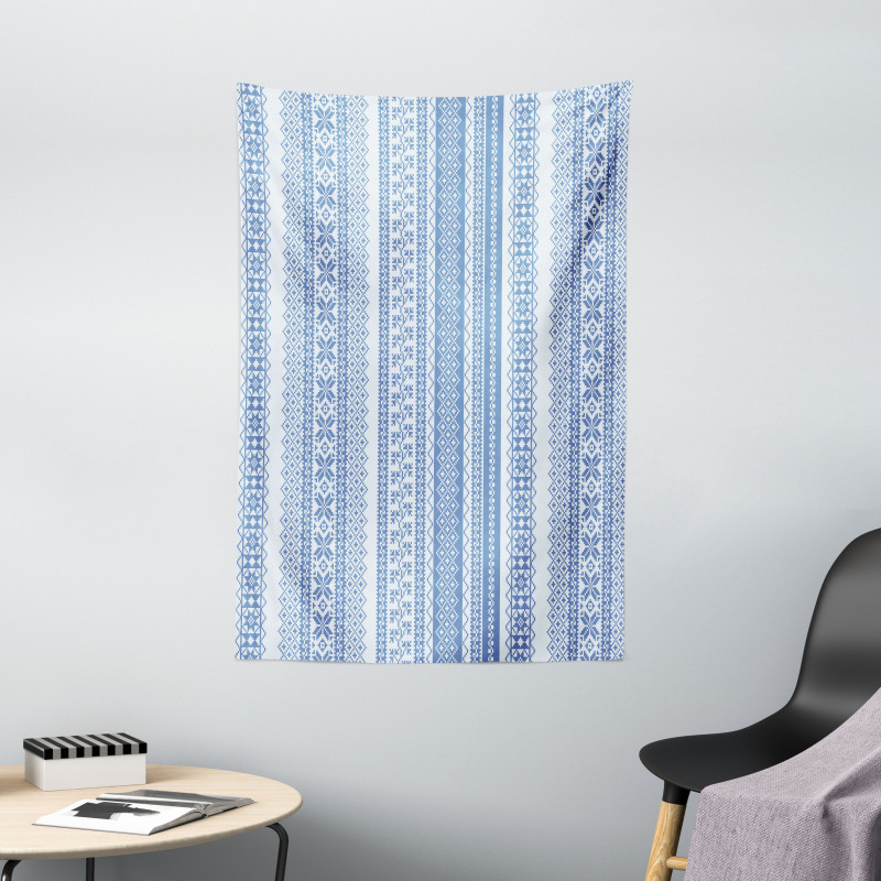 Geometric Chevron Flower Tapestry