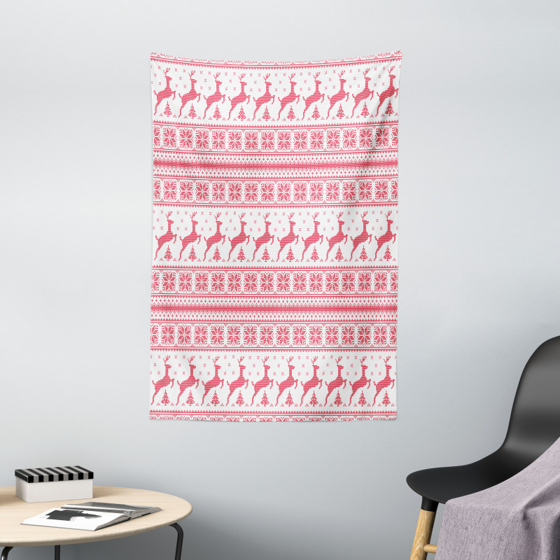 Winter Time Reindeers Tapestry