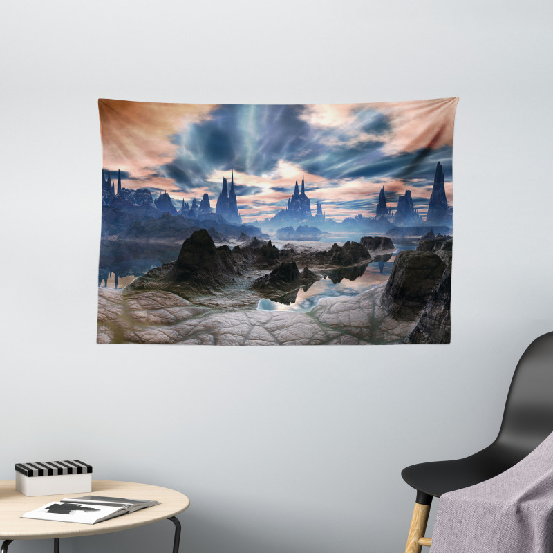 Rock Towers Alien World Wide Tapestry