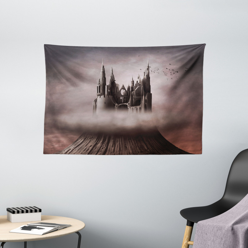Castle Clouds Wide Tapestry