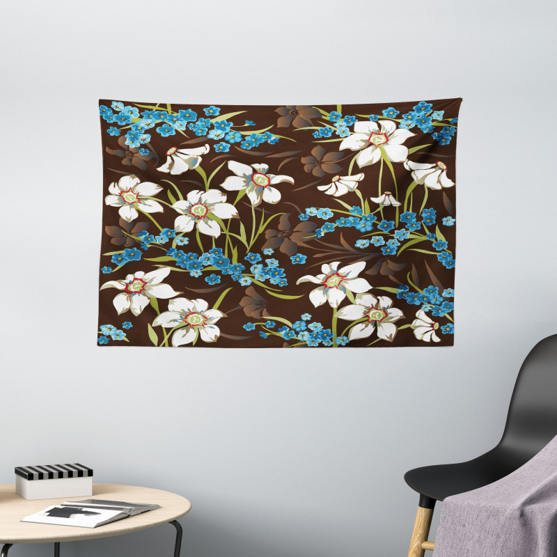 Cornflowers Wide Tapestry