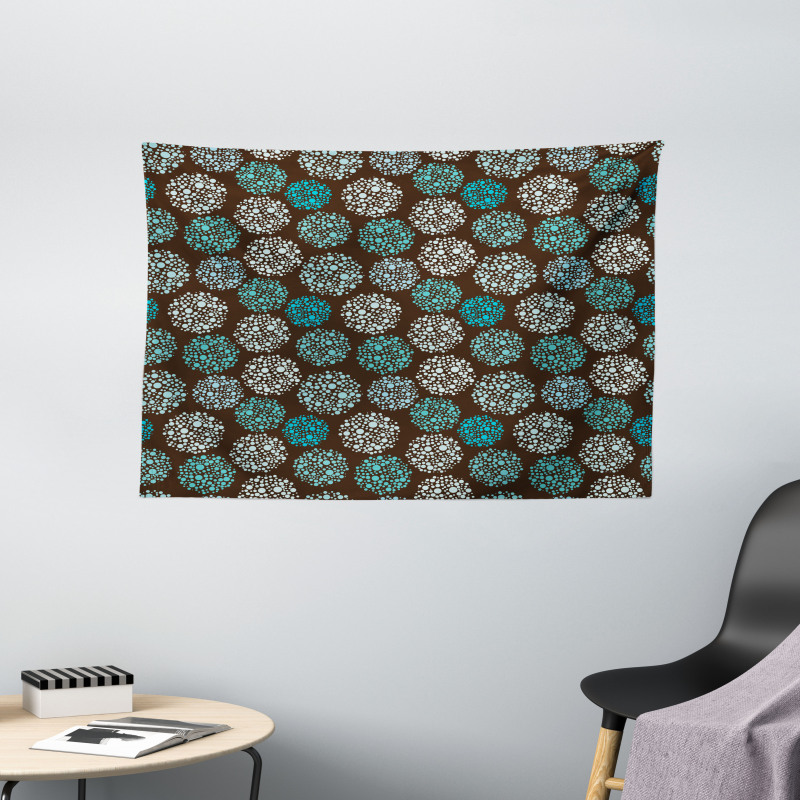 Dots and Circles Wide Tapestry