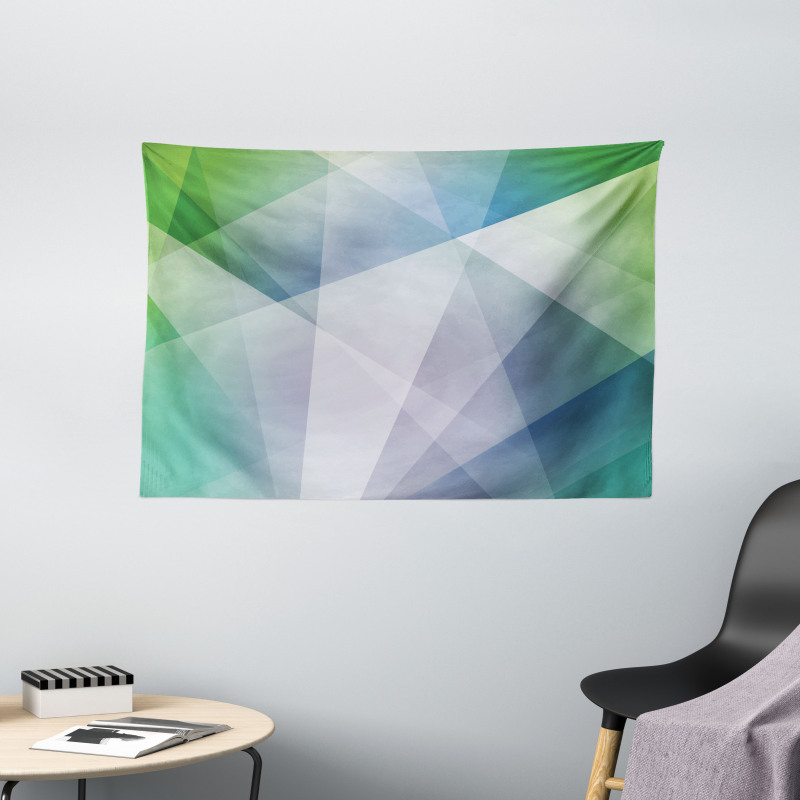 Futuristic Shapes Wide Tapestry