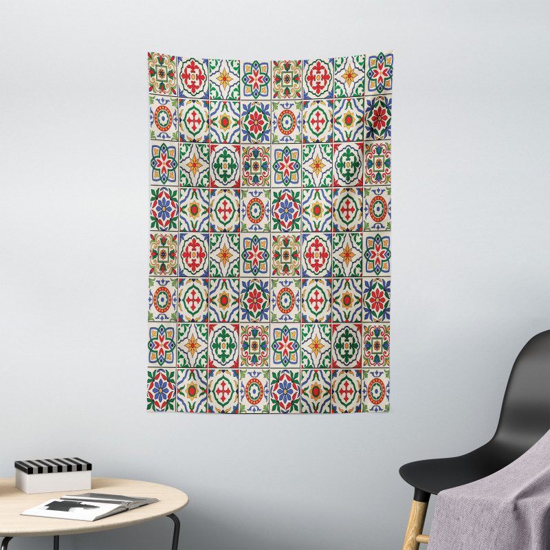 Ornamental Abstract Leaf Tapestry