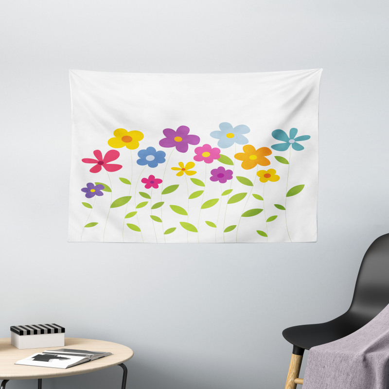 Colorful Foliage Wide Tapestry