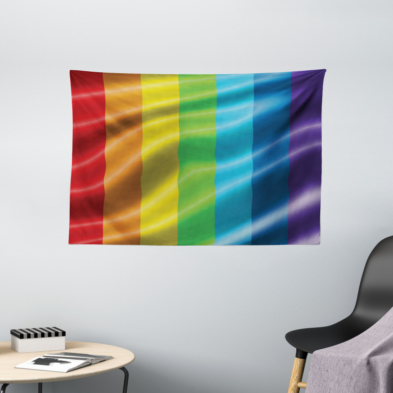 Pride Flag Inspired Design Wide Tapestry