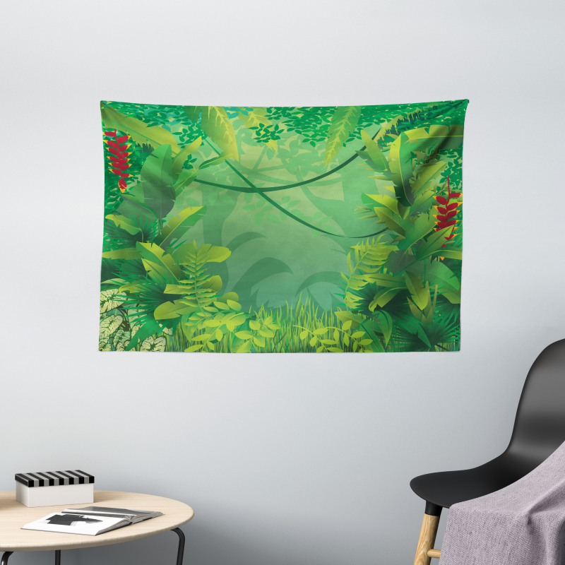 Hawaiian Rainforest Wide Tapestry