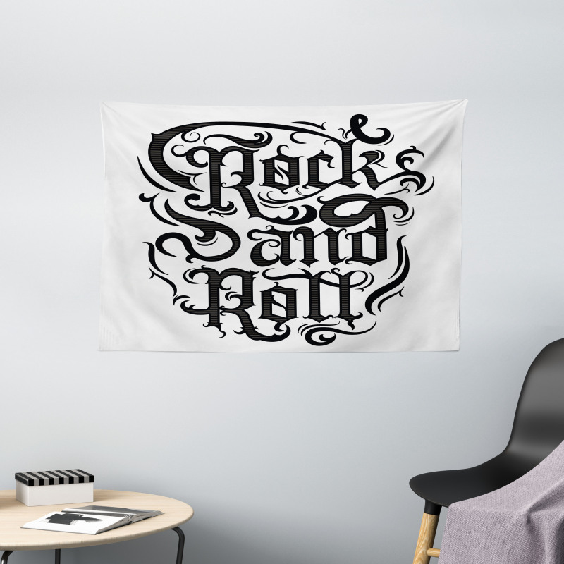 Vintage Rock 'n' Roll Wide Tapestry