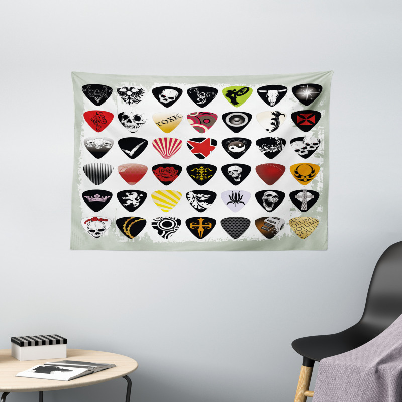 Guitar Picks Set Wide Tapestry