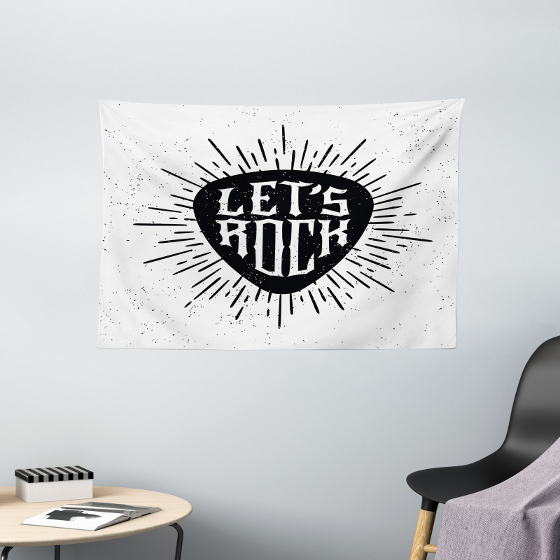 Lets Rock Words Wide Tapestry