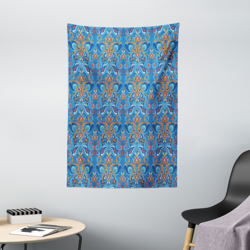 Abstract Floral Ornaments Tapestry