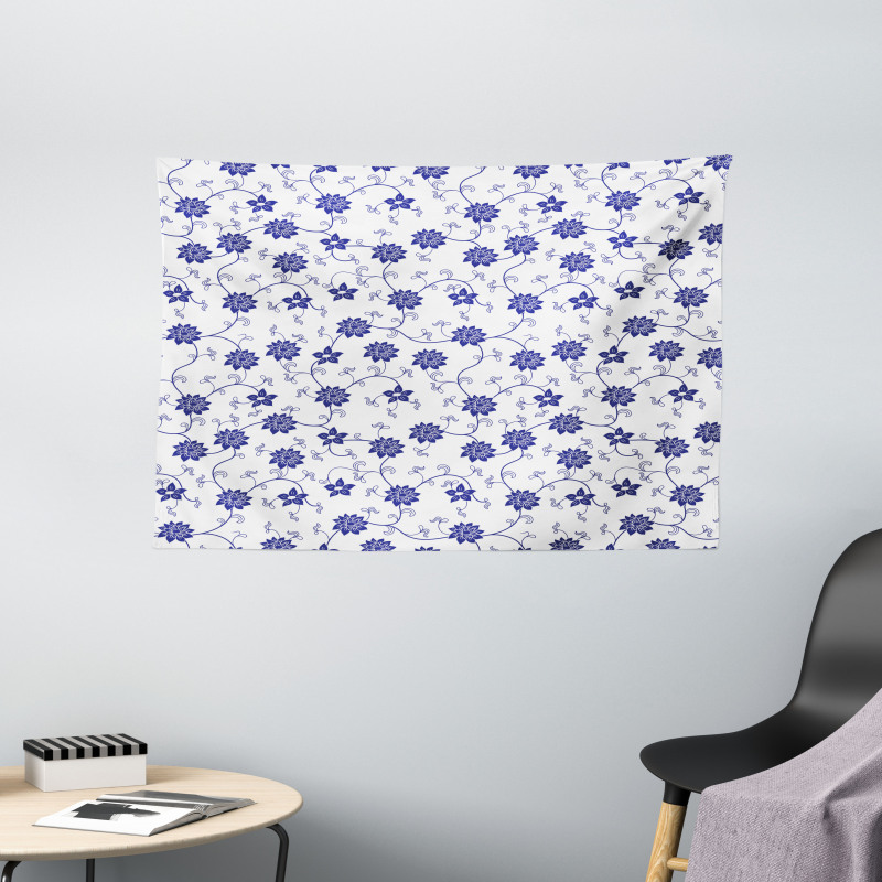 Chinese Floral Nature Wide Tapestry