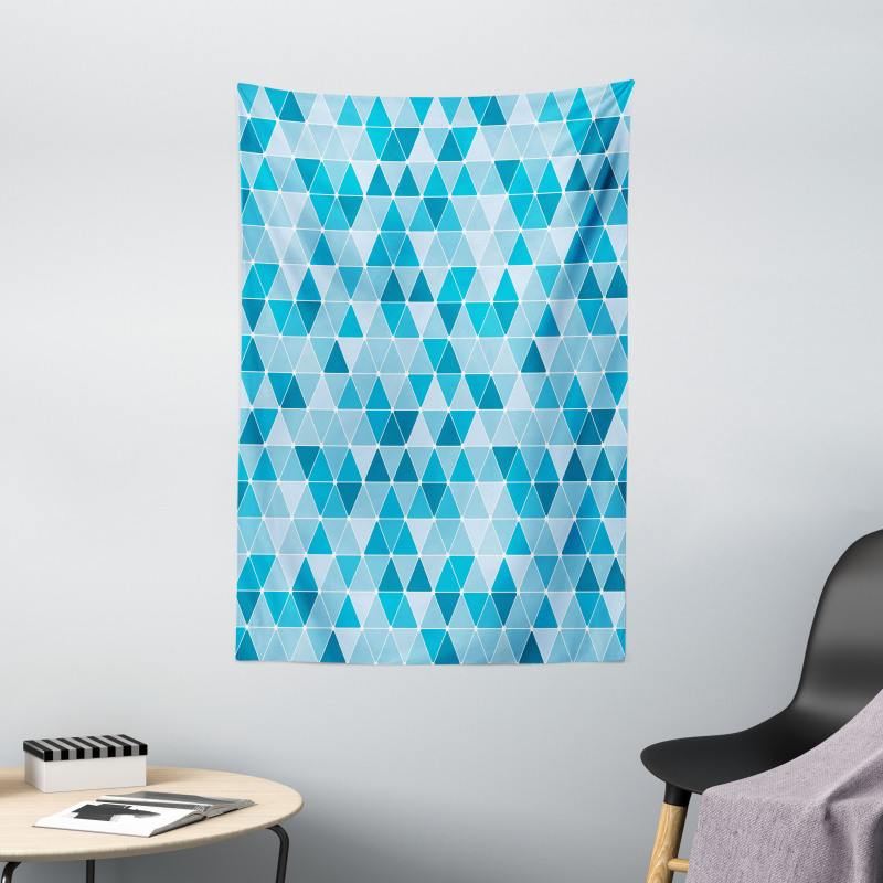 Geometric Triangles Mosaic Tapestry