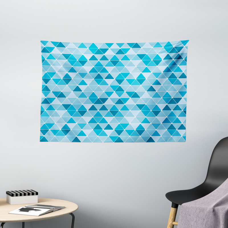 Geometric Triangles Mosaic Wide Tapestry