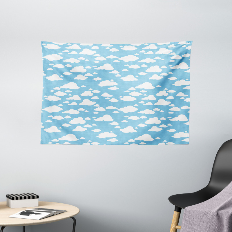 Clear Summer Sky Pattern Wide Tapestry