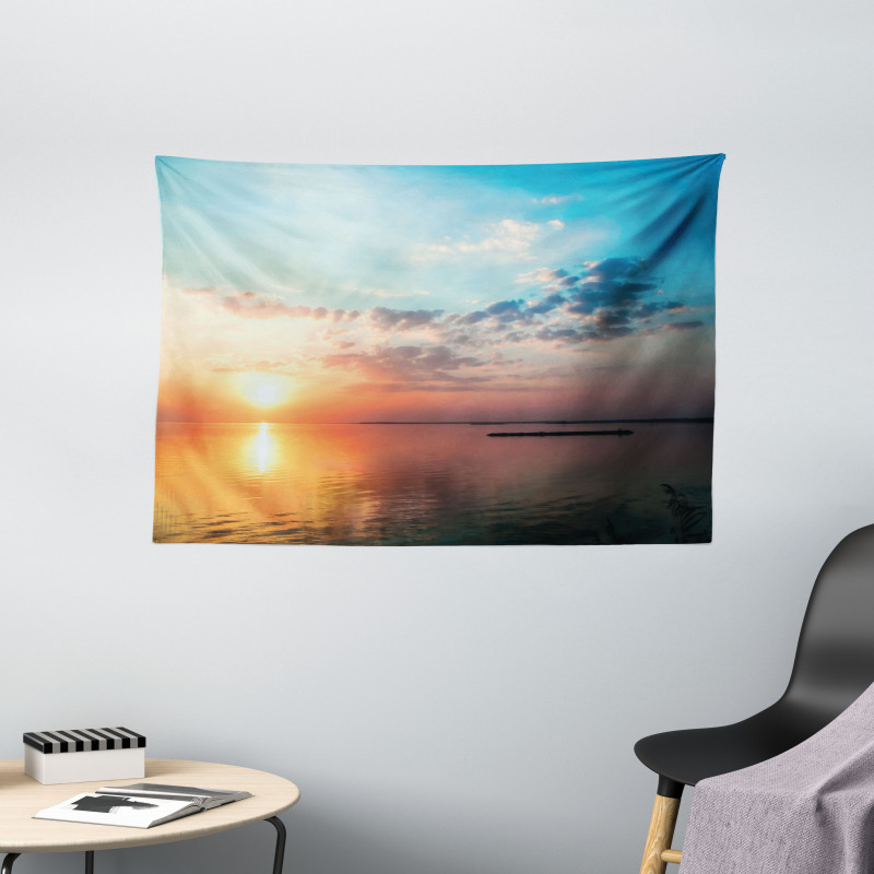 Dreamlike Twilight Scenery Wide Tapestry