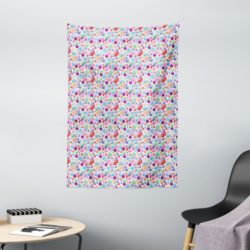 Colorful Stones Design Tapestry