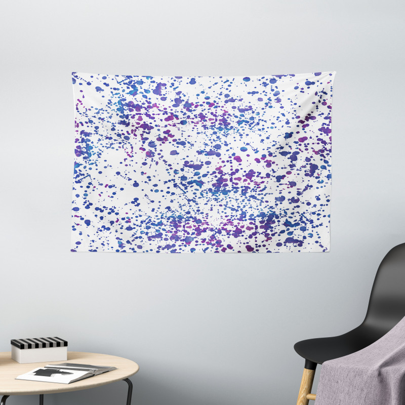 Paint Splatters Art Wide Tapestry