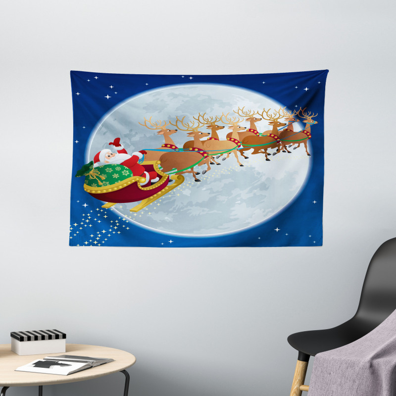 Christmas Night Wide Tapestry