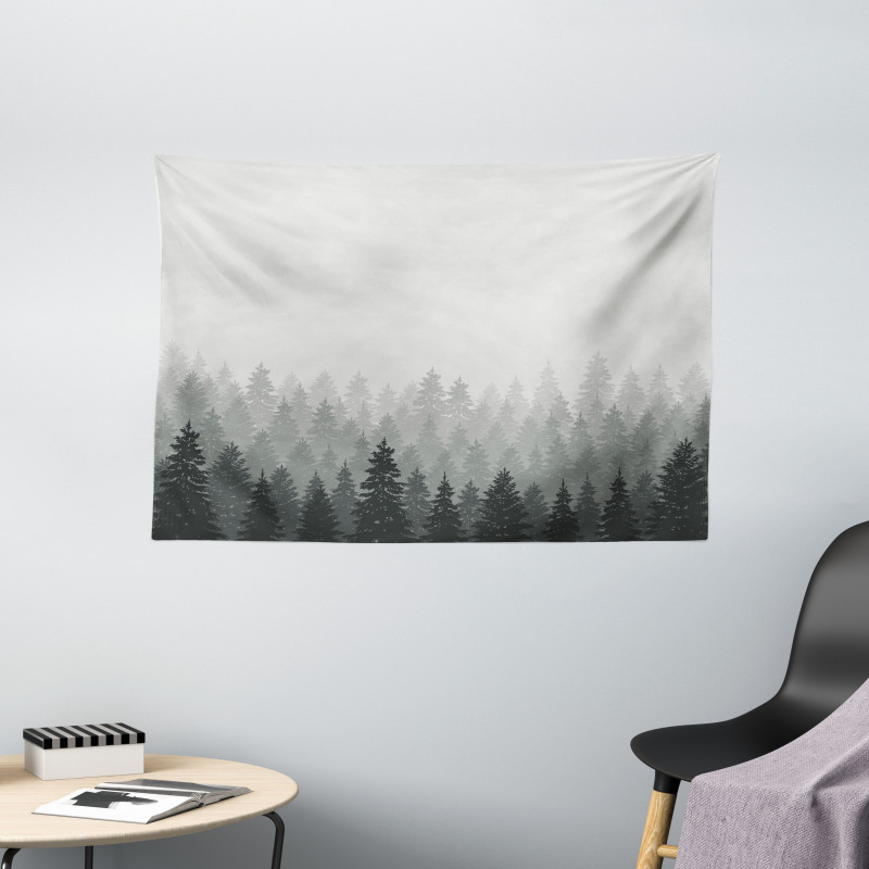 Wilderness Theme Foliage Wide Tapestry