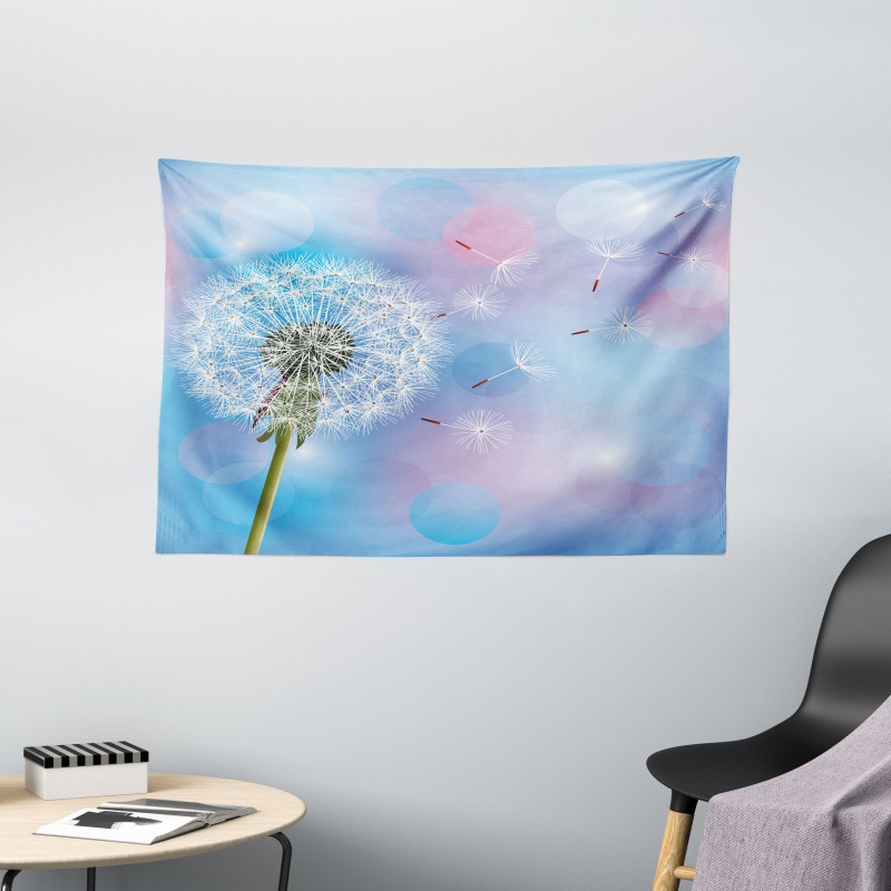 Bokeh Design Blowball Wide Tapestry