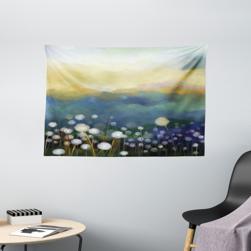 Oil Painting Flora Wide Tapestry