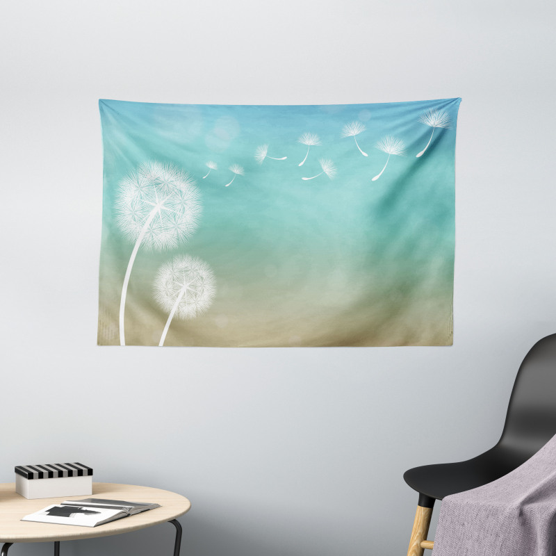 Blowball on Wind Wide Tapestry
