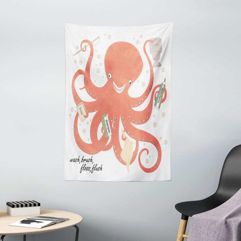 Octopus Holding Sap Tapestry