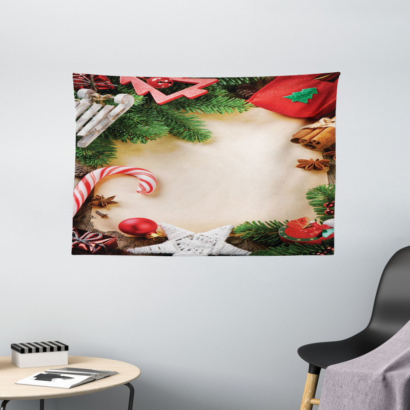 Cinnamon Candy Cane Wide Tapestry