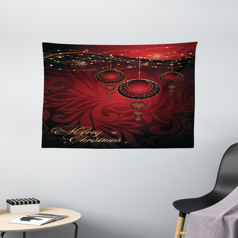 Yuletide Celebration Wide Tapestry