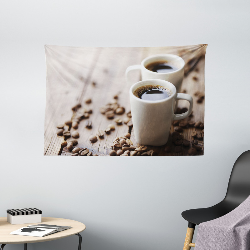 Espressos in Cups Table Wide Tapestry